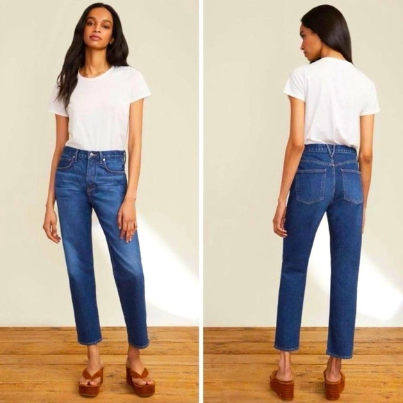 VERONICA BEARD Ryleigh Slim-Straight Jean Bright Blue 24 - Picture 1 of 12